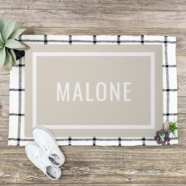 Light Beige Personalised Family Name Doormat (Creator Uploaded)