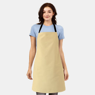 light beige/yellow full-length apron