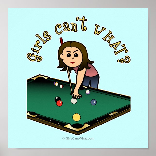Light Billiards Girl Poster (Front)