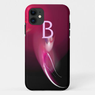 LIGHT BIRD IN PINK FUCHSIA  MONOGRAM iPhone 11 CASE
