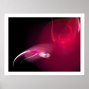 LIGHT BIRD IN RED POSTER