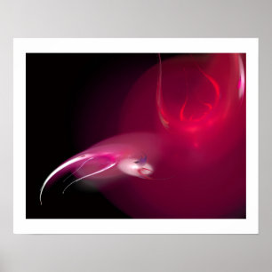 LIGHT BIRD IN RED POSTER