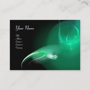 LIGHT BIRD MONOGRAM Vibrant black blue green Business Card