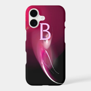LIGHT BIRD / PINK FUCHSIA BLACK ABSTRACT MONOGRAM