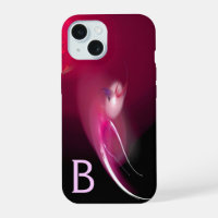LIGHT BIRD / PINK FUCHSIA BLACK ABSTRACT MONOGRAM