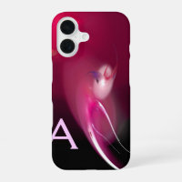 LIGHT BIRD / PINK FUCHSIA BLACK ABSTRACT MONOGRAM