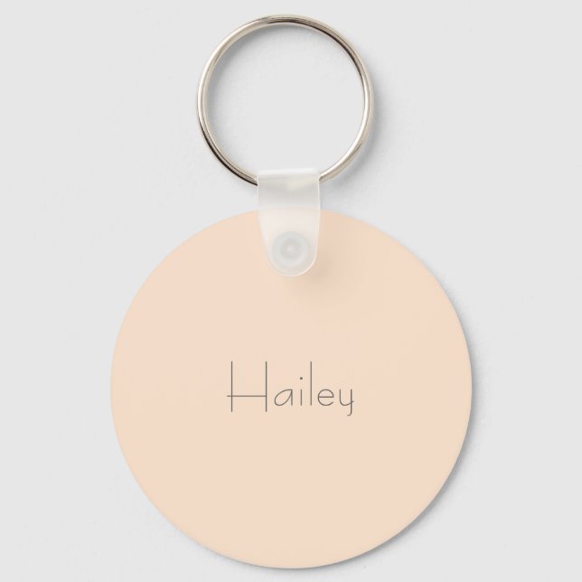 Light Bisque Personalised Keychain (Front)