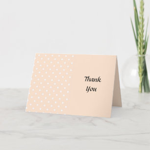 Light Bisque Polka Dots Thank You Card
