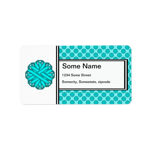 Light Bl/Teal Flower Ribbon by Kenneth Yoncich Label (Front)