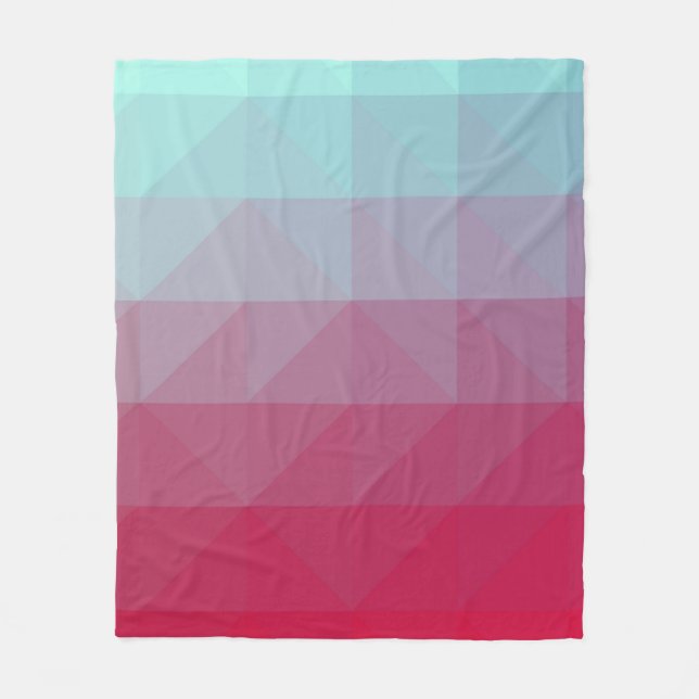 Light BLUE abstract mosaic pattern. Colorful abstr Fleece Blanket (Front)