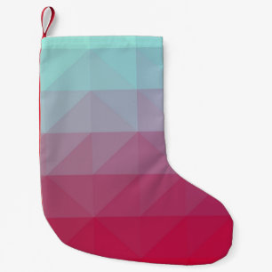 Light BLUE abstract mosaic pattern. Colorful abstr Small Christmas Stocking