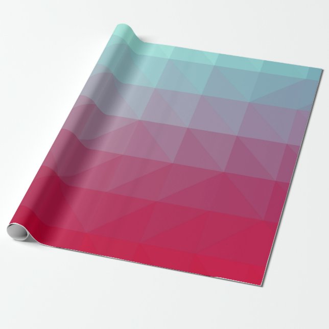 Light BLUE abstract mosaic pattern. Colorful abstr Wrapping Paper (Unrolled)