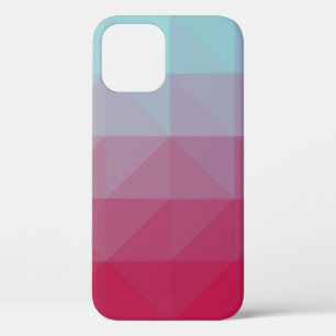 Light BLUE abstract mosaic pattern. Colourful abst iPhone 12 Case