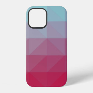 Light BLUE abstract mosaic pattern. Colourful abst iPhone 12 Case