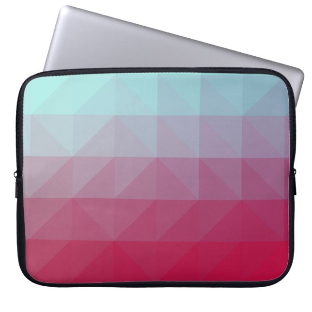 Light BLUE abstract mosaic pattern. Colourful abst Laptop Sleeve (Front)