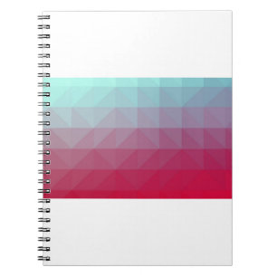 Light BLUE abstract mosaic pattern. Colourful abst Notebook