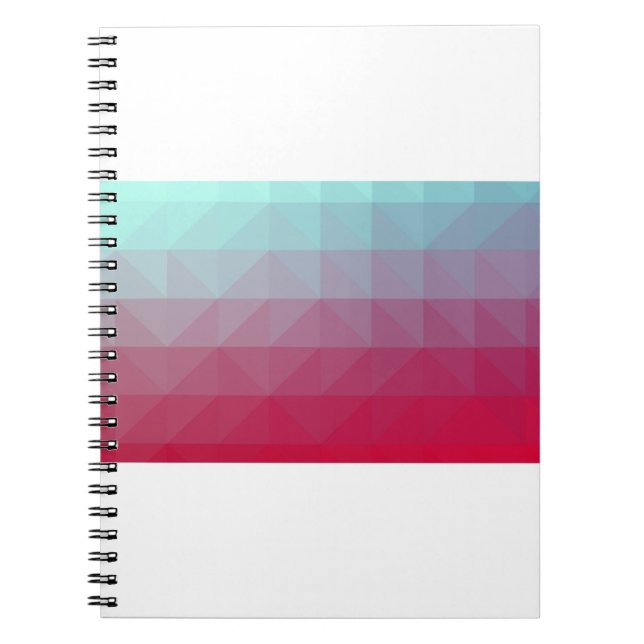 Light BLUE abstract mosaic pattern. Colourful abst Notebook (Front)