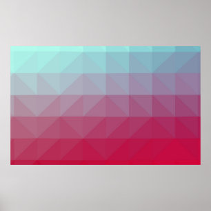 Light BLUE abstract mosaic pattern. Colourful abst Poster