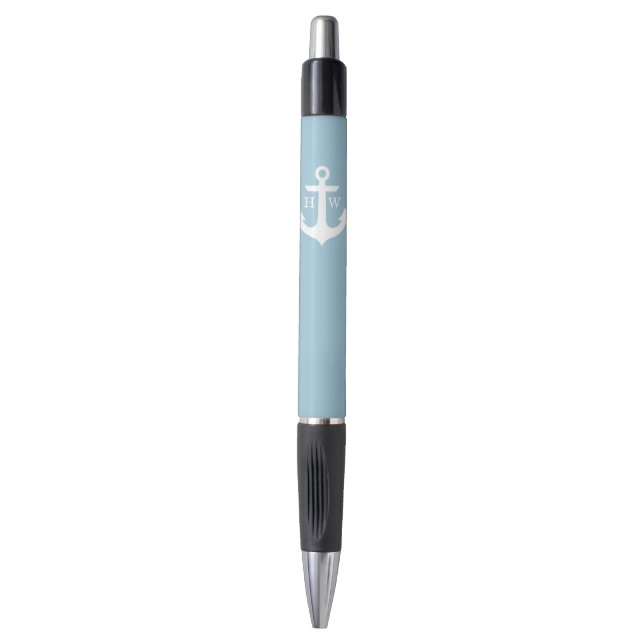 Light Blue Anchor Monogrammed (Front Vertical)