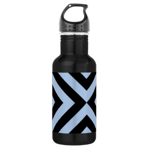 Light Blue and Black Chevrons 532 Ml Water Bottle