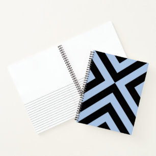Light Blue and Black Chevrons Sketch Notes Notebook