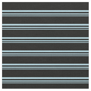 Light Blue and Black Coloured Lines Fabric