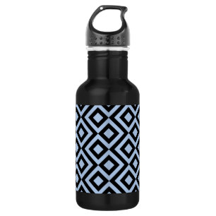Light Blue And Black Meander 532 Ml Water Bottle