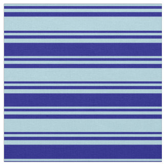 Light Blue and Blue Coloured Pattern of Stripes Fabric