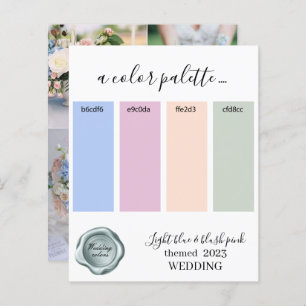 Light blue and blush pink Wedding colours Palette 