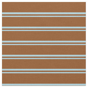 Light Blue and Brown Coloured Stripes Fabric