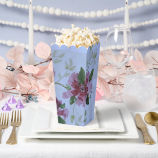 Light Blue And Burgundy Favour Box