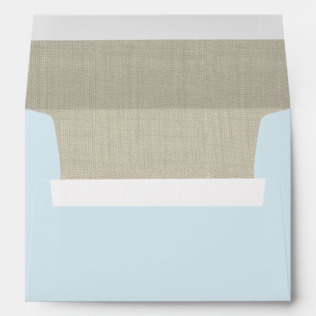 Light Blue and Burlap Envelope (Back (Bottom))