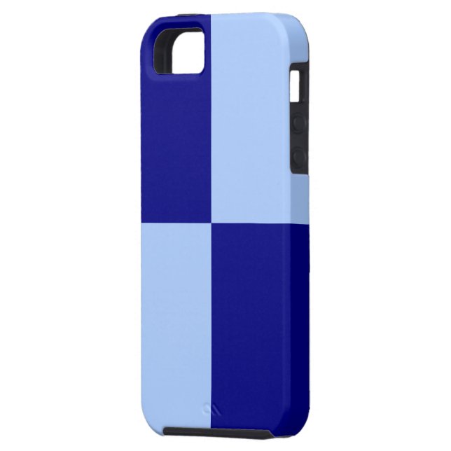Light Blue and Dark Blue Rectangles Case-Mate iPhone Case (Back Left)