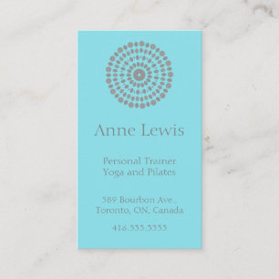 Light Blue and Grey Mandala Business Card
