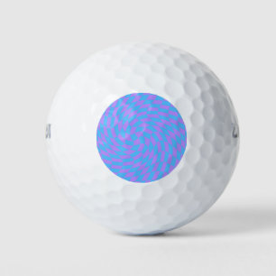 Light Blue and Lavender chequered art pattern  Golf Balls