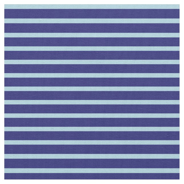 Light Blue and Midnight Blue Lined Pattern Fabric (Close Up)