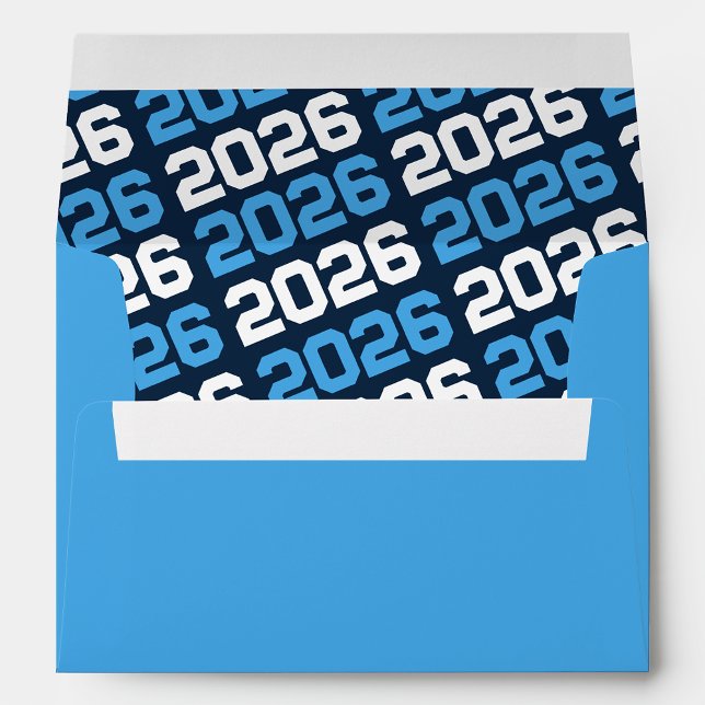 Light Blue and Navy ANY YEAR Graduation Envelopes (Creator Uploaded)