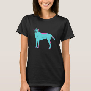 Light blue and pink dog,Dog that wears glasses,fun T-Shirt