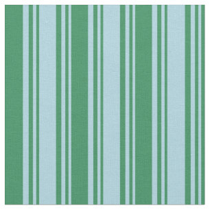Light Blue and Sea Green Pattern of Stripes Fabric