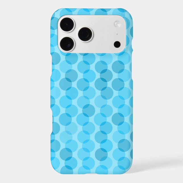 light blue and turquoise layered polka dots (Back)