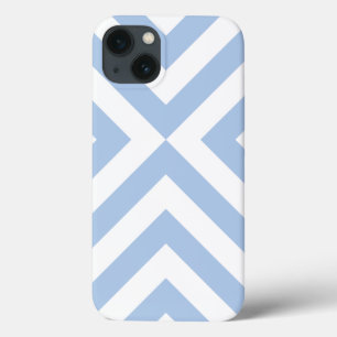 Light Blue and White Chevrons Battery Case