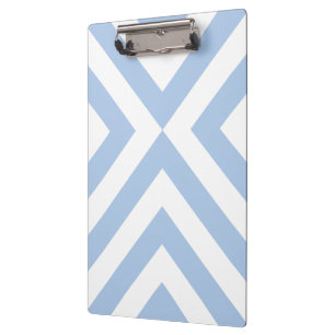 Light Blue and White Chevrons Clipboard