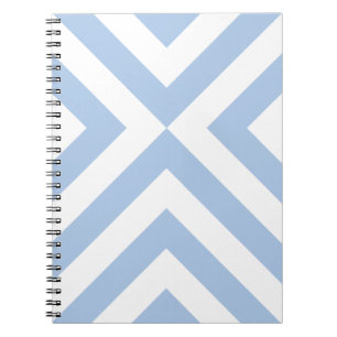 Light Blue and White Chevrons Notebook