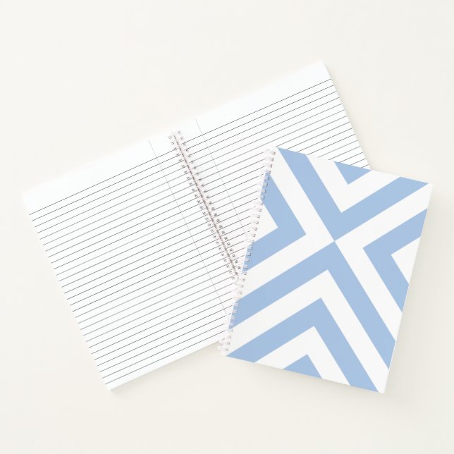 Light Blue and White Chevrons Notebook (Inside)