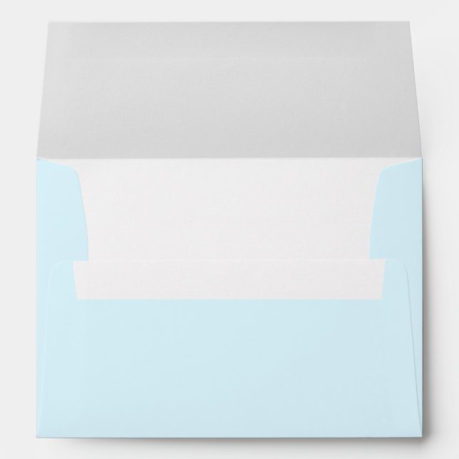 Light Blue and White Elegant Modern Envelope (Back (Bottom))