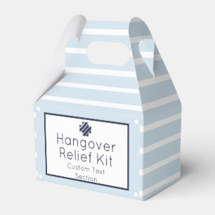 Light Blue and White Hangover Relief Kit Favour Bo Favour Box