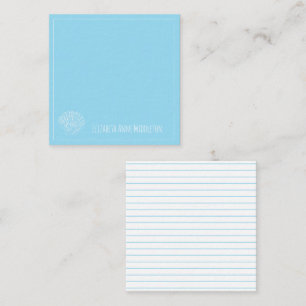 Light Blue and White Seashell Personalised Card