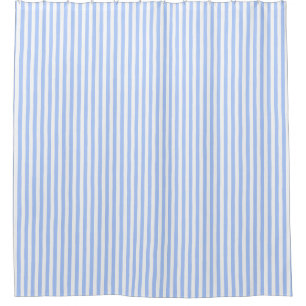 Light Blue and White stripe Shower Curtain