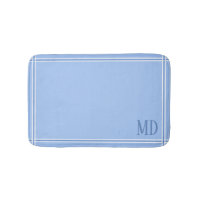 Light Blue and White Striped Custom Initials