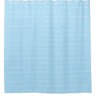 Light Blue and White striped Shower Curtain